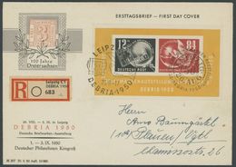 1950, Block Debria Auf FDC, Pracht, Mi. 200.- -> Automatically Generated Translation: 1950, Souvenir Sheet "Debria" On F - Used Stamps