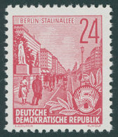 DDR 414XII **, 1953, 24 Pf. Bräunlichkarmin, Wz. 2XII, Postfrisch, Pracht, Gepr. König, Mi. 80.- - Usados