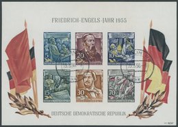 DDR Bl. 13 O, 1955, Block Engels, Tagesstempel, Pracht, Gepr. König, Mi. 180.- - Used Stamps