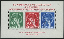 BERLIN Bl. 1 **, 1949, Block Währungsgeschädigte, Pracht, Mi. 950.- - Autres & Non Classés