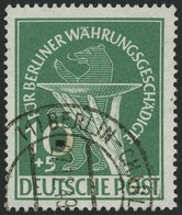 BERLIN 68 O, 1949, 10 Pf. Währungsgeschädigte, Normale Zähnung, Pracht, Gepr. Schlegel, Mi. 190.- - Andere & Zonder Classificatie