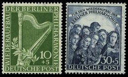 BERLIN 72/3 **, 1950, Philharmonie, üblich Gezähnt Pracht, Mi. 150.- - Sonstige & Ohne Zuordnung