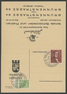 1951, 20 Pf. Lortzing Und Mi.Nr. 47 Auf Festpost Reklameklappkarte 700 Jahre Wedding Mit Sonderstempel Dto., Leer Gestem - Other & Unclassified