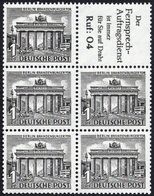 ZUSAMMENDRUCKE H-Bl. 9 **, 1952, Heftchenblatt 1 Pf. Bauten, Ohne Rand, Pracht, Mi. 180.- - Zusammendrucke