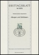 ERSTTAGSBLÄTTER 561-90 BrfStk, 1978, Kompletter Jahrgang, ETB 1 - 14/78, Pracht - Andere & Zonder Classificatie
