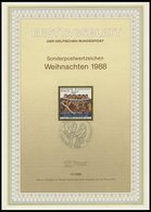 ERSTTAGSBLÄTTER 798-829 BrfStk, 1988, Kompletter Jahrgang, ETB 1 - 17/88, Pracht - Andere & Zonder Classificatie