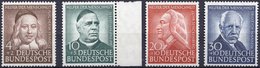 BUNDESREPUBLIK 173-76 **, 1953, Helfer Der Menschheit, Prachtsatz, Mi. 90.- - Used Stamps