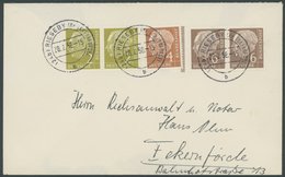 BUNDESREPUBLIK 177,180 Paar BRIEF, 1958, 2 Und 6 Pf. Heuss, Je Im Waagerechten Paar Mit 4 Pf. Zusatzfrankatur Auf Pracht - Used Stamps