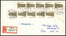 BUNDESREPUBLIK 1399 BRIEF, 1989, 33 Pf. St. Petri Dom, 10x Auf Einschreib-Ortsbrief, Pracht - Used Stamps