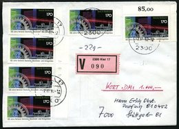 BUNDESREPUBLIK 1636 BRIEF, 1992, 170 Pf. VDMA, 6x Auf Gesiegeltem Wertbrief DM 1000.-, Pracht - Used Stamps