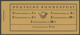 MARKENHEFTCHEN MH 4YI **, 1960, Markenheftchen Heuss Lieg. Wz., Erstauflage, Postfrisch, Pracht, Mi. 120.- - Sonstige & Ohne Zuordnung