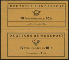 MARKENHEFTCHEN MH 6e,fbI **, 1960, Markenheftchen Heuss Lumogen, Nachauflage, Mit Roter Bogenlaufnummer Und Randziffer 7 - Autres & Non Classés