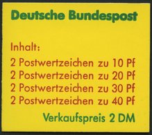 MARKENHEFTCHEN MH 20b **, 1974, Markenheftchen Unfallverhütung, 2. Deckelseite: Telefonansagedienste, Pracht, Mi. 65.- - Andere & Zonder Classificatie