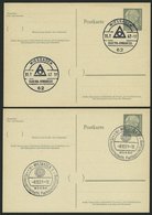 GANZSACHEN P 36 BRIEF, 1961, 8 Pf. Heuss Mit Postfachnummer Statt Postschließfachnummer, 2 Leer Gestempelte Karten Mit V - Collections