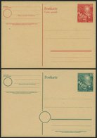 GANZSACHEN PSo 1/2 BRIEF, 1949, Bundestag, Ungebraucht, 2 Prachtkarten, Mi. 56.- - Colecciones