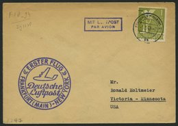 ERST-UND ERÖFFNUNGSFLÜGE 2297b BRIEF, 1.5.48, Frankfurt-New York, PAA, Prachtbrief - Storia Postale