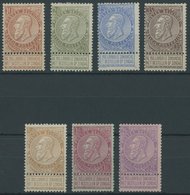BELGIEN 53-59 *, 1893, König Leopold II, Falzreste, Prachtsatz, Mi. 280.- - Otros & Sin Clasificación