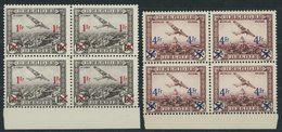 BELGIEN 399/400 VB **, 1935, Flugpostmarken In Unterrandviererblocks, Postfrisch, Pracht, Mi. (180.-) - Andere & Zonder Classificatie