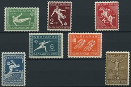 BULGARIEN 242-48 *, 1931, Balkan-Olympiade, Falzrest, Prachtsatz - Other & Unclassified