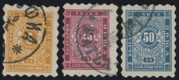 BULGARIEN P 1-3A O, Portomarken: 1884, Ziffer, Gezähnt A, Feinst/Pracht, Gepr. Drahn, Mi. 185.- - Autres & Non Classés