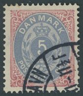 DÄNEMARK 24IYA O, 1879, 5 Ø Rosa/blau, Normaler Rahmen, Wz. 1Y, Gezähnt K 14:131/2, Pracht, Mi. 90.- - Other & Unclassified