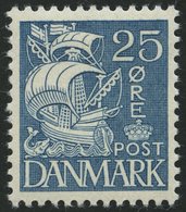 DÄNEMARK 204 *, 1933, 25 Ø Blau, Falzrest, Pracht - Sonstige & Ohne Zuordnung