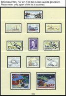 GRÖNLAND - DÄNISCHE POST **, Postfrische Sammlung Grönland Von 1981-94 (ohne 1987-90) Im Lindner Falzlosalbum, Prachterh - Used Stamps