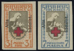 ESTLAND 46/7B *, 1923, Wohlfahrt, Ungezähnt, Falzrest, Pracht - Estonia