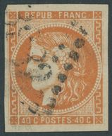 FRANKREICH 43a O, 1871, 40 C. Orange, Pracht, Mi. 130.- - Autres & Non Classés
