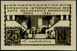 FRANKREICH 179P (*), 1925, 25 C. Schlossterrasse, Ungezähntes Fotoessay Auf Kartonpapier, Pracht, R! - Other & Unclassified