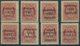 GRIECHENLAND 280-87 **, 1923, Portomarken Von Kreta Ohne Aufdruck, Postfrischer Prachtsatz, Mi. 105.- - Andere & Zonder Classificatie