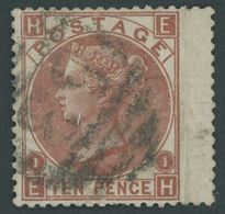 GROSSBRITANNIEN 32 O, 1867, 10 P. Rotbraun, Breitrand, üblich Gezähnt Pracht - Used Stamps