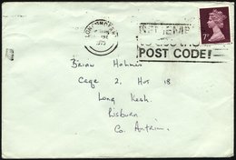 BRITISCHE MILITÄRPOST 667 BRIEF, 1975, 7 P. Dunkellilabraun Auf Brief Aus Londonderry An Den Gefangenen Brian Holmes, Be - Gebruikt