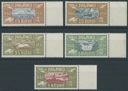 ISLAND 142-46 **, 1930, Flugpostmarken Allthing, Prachtsatz, Mi. 400.- - Andere & Zonder Classificatie