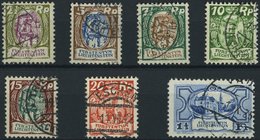 LIECHTENSTEIN 65-71 O, 1924, Freimarken, 7 Prachtwerte, Mi. 194.- - Autres & Non Classés