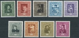 LIECHTENSTEIN 268-76 **, 1949, 1. Gemäldeserie, Postfrischer Prachtsatz, Mi. 90.- - Autres & Non Classés