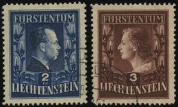 LIECHTENSTEIN 304/5A O, 1951, Fürstenpaar, Gezähnt L 121/2:12, Pracht, Mi. 210.- - Autres & Non Classés