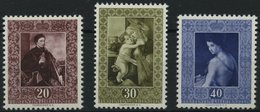 LIECHTENSTEIN 306-08 **, 1952, 3. Gemäldeserie, Prachtsatz, Mi. 150.- - Andere & Zonder Classificatie