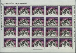 LIECHTENSTEIN 1084KB **, 1994, 4 Fr. Zeitgenössische Kunst Im Kleinbogen, Pracht, Mi. 140.- - Sonstige & Ohne Zuordnung