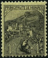 MONACO 32 *, 1919, 1 Fr. Schwarz Auf Gelb, Falzrest, üblich Gezähnt Pracht, Signiert, Mi. 450.- - Other & Unclassified