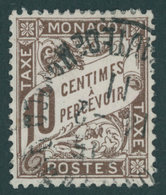 PORTOMARKEN P 7 O, 1909, 10 C. Dunkelbraun, Pracht, Mi. 130.- - Postage Due