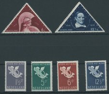 NIEDERLANDE 295-300 **, 1936, Universität Utrecht Und Vor Het Kind, 2 Postfrische Prachtsätze, Mi. 80.- - Sonstige & Ohne Zuordnung