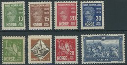 NORWEGEN 150-53,155-58 **, 1929/30, Abel Und König Olaf II, 2 Postfrische Prachtsätze, Mi. 100.- - Andere & Zonder Classificatie