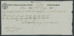 1785, Fuhrmannsbrief Aus Hainzenberg, Pracht -> Automatically Generated Translation: 1785, Carter&#039,s Letter From Hai - ...-1850 Vorphilatelie