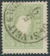 1859, 3 Kr. Gelbgrün, Seltener K1 Ob. St. VEIT B. WIEN, Pracht -> Automatically Generated Translation: 1859, 3 Kr. Yello - Gebraucht