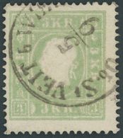 1859, 3 Kr. Gelbgrün, Seltener K1 Ob. St. VEIT B. WIEN, Pracht -> Automatically Generated Translation: 1859, 3 Kr. Yello - Used Stamps