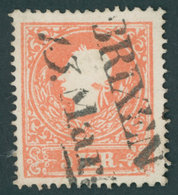 ÖSTERREICH BIS 1867 13II O, 1859, 5 Kr. Rot, Type II, Mit Plattenfehler Loch Im Hinterkopf L2 BRIXEN, Pracht - Used Stamps