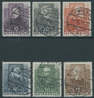 ÖSTERREICH 1918-1938 524-29 O, 1931, Dichter, Prachtsatz, Mi. 270.- - Andere & Zonder Classificatie