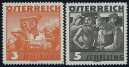 ÖSTERREICH 1918-1938 586/7 **, 1936, 3 Und 5 S. Trachten, Postfrisch, 2 Prachtwerte, Mi. 105.- - Other & Unclassified