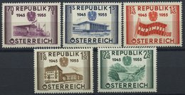 ÖSTERREICH 1012-16 **, 1955, Unabhängigkeit, Prachtsatz, Mi. 60.- - Gebruikt